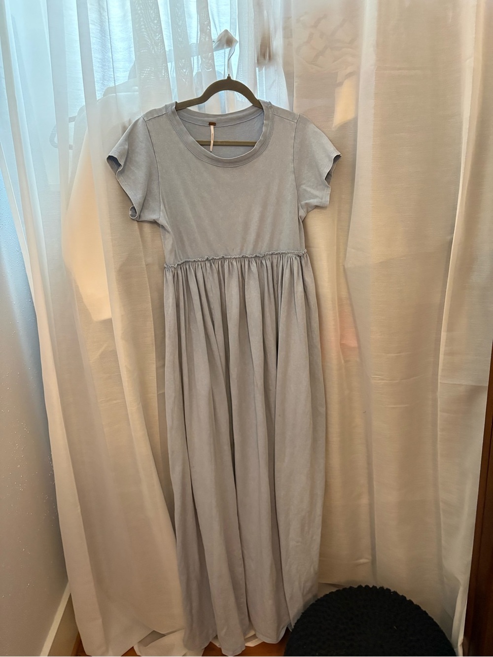 Light Blue Free People T-Shirt Maxi Dress
